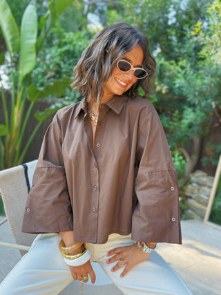 Chemise courte RAPH chocolat