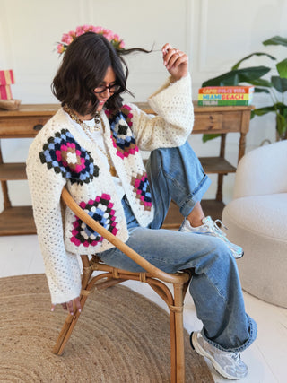 Gilet CROCHET écru