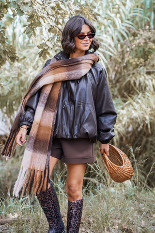 Veste avec sa capuche ANNA marron