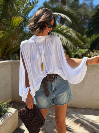 Top BLOOM blanc
