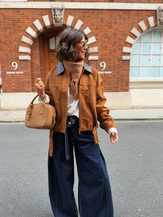 Veste ARCHIBALD façon daim camel