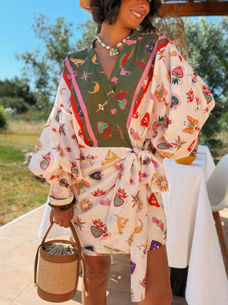 Robe portefeuille PATCHWORK
