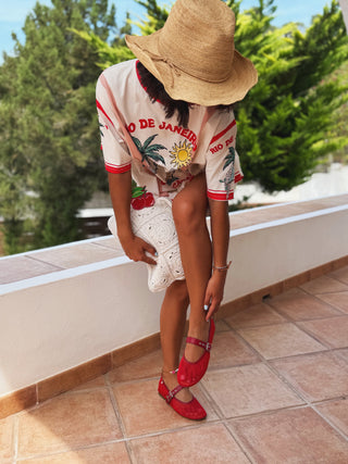 Ballerines ROUGE