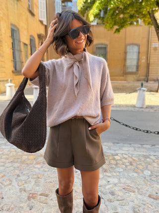 Pull NOEUD taupe