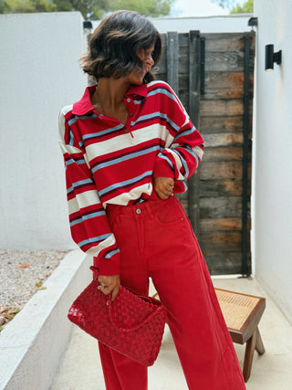 Pull POLO rouge