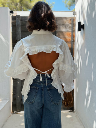 Chemise dos nu en coton