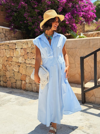 Robe chemise CLARA bleu