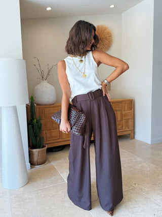 Pantalon JOSEPH chocolat