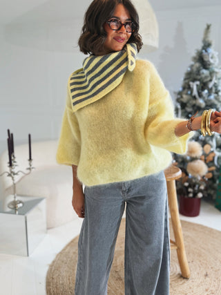 Pull manches 3/4 ZOÉ jaune