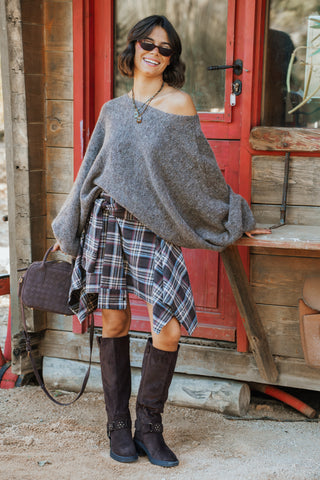 Pull LUNA oversize taupe
