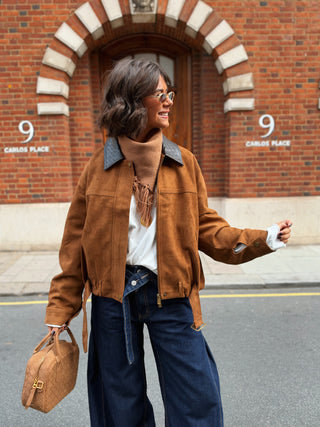 Veste ARCHIBALD façon daim camel