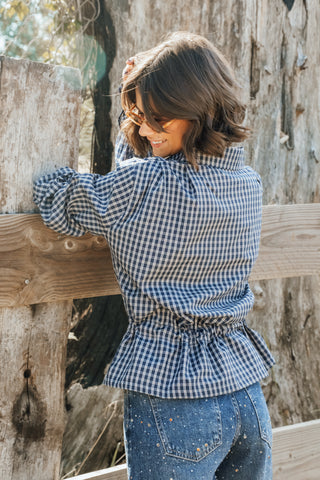 Chemise BRIGHTON CARREAUX marine
