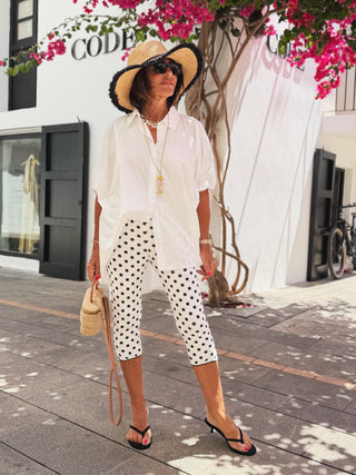 Legging CAPRI pois blanc