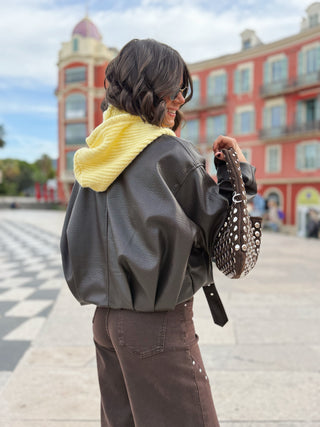 Veste bombers oversize HOLY marron