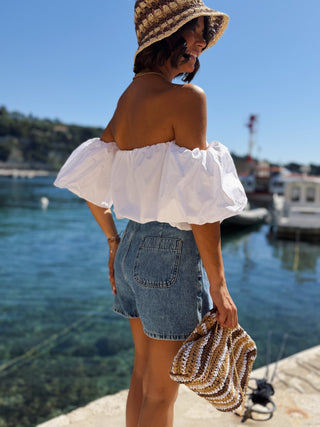 Pochette RAPHIA rayée