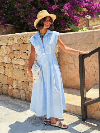 Robe chemise CLARA bleu