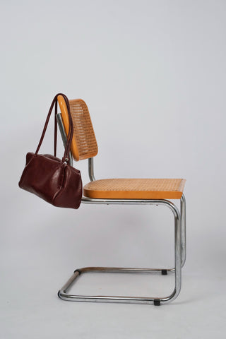Sac façon cuir vieillit bordeaux