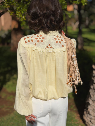 Chemise LOUISE broderie jaune