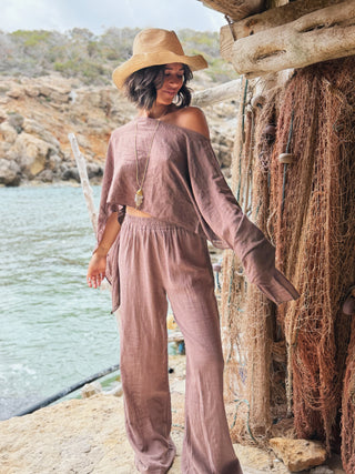 Pantalon SORRA chocolat