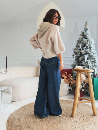 Jean PALAZZO bleu brut denim