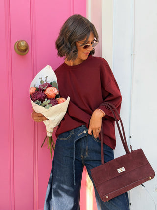 Tee-shirt COEUR bordeaux