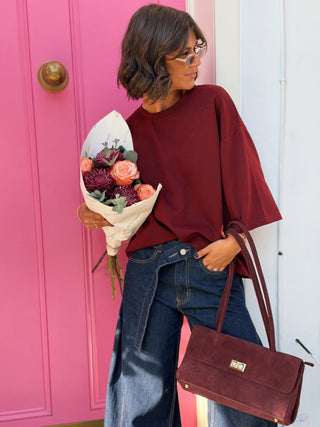 Tee-shirt COEUR bordeaux