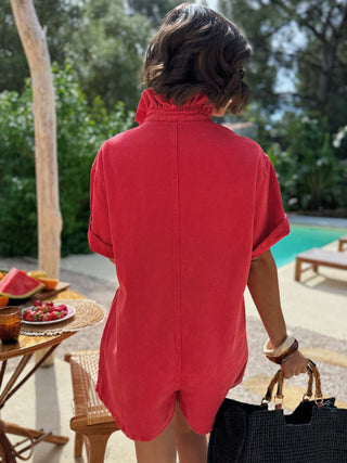 Combi-short VICTORIEN rouge