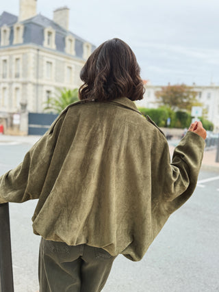 Bombers façon daim OSLO kaki (Pré-commande)