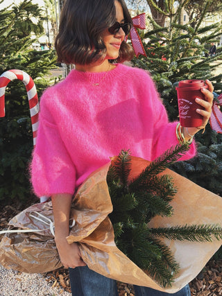 Pull manches 3/4 ZOÉ  rose flash