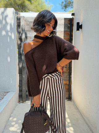 Pull OPEN chocolat