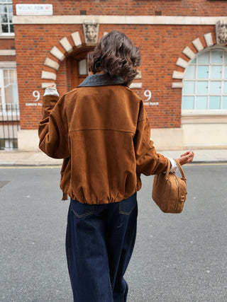 Veste ARCHIBALD façon daim camel