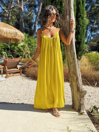 Robe SATIN jaune