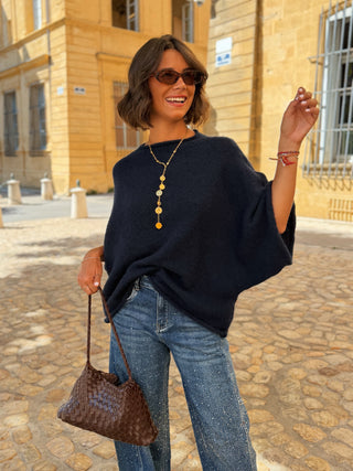 Pull manches 3/4 CONSTANCE marine
