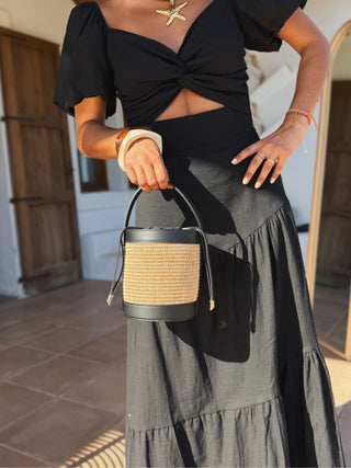 Mini sac seau noir