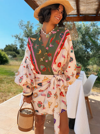 Robe portefeuille PATCHWORK