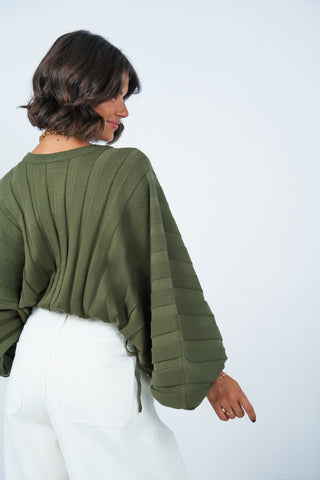 Pull MAËL vert olive