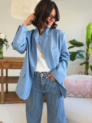 Blazer COL MAO bleu ciel