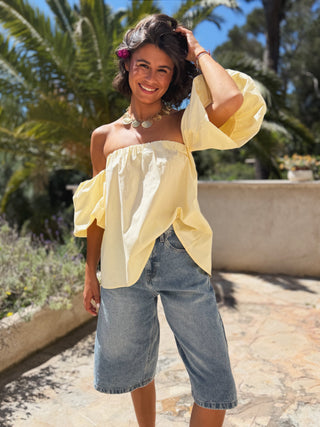 Top LÉNA jaune pastel
