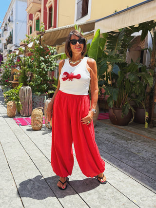Pantalon BALLON rouge