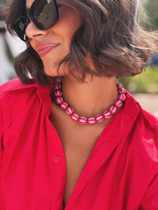 Collier CANDY rouge & violet