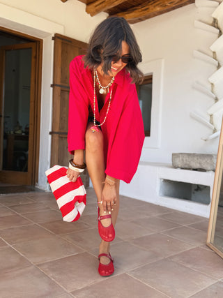 Chemise POPELINE rouge