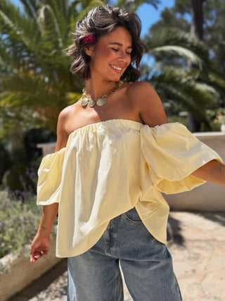 Top LÉNA jaune pastel