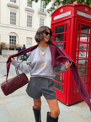 Sac façon cuir vieillit bordeaux