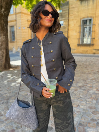 Veste officier gris anthracite
