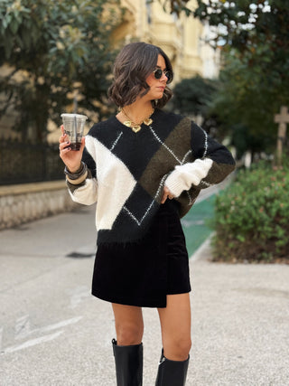 Jupe-short VELOURS noir