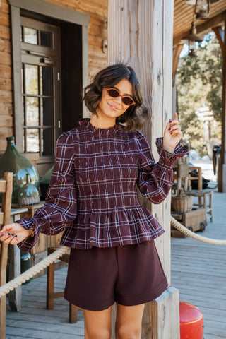 Blouse  GARANCE bordeaux&marine