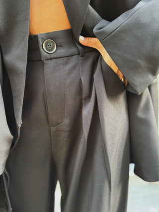 Pantalon MAX à pinces NOIR