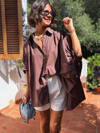 Chemise POPPY chocolat (pré-commande)