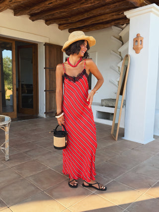 Robe HAMPTONS rayée rouge