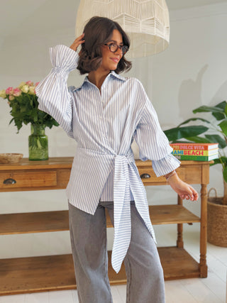 Chemise avec son NOEUD rayée